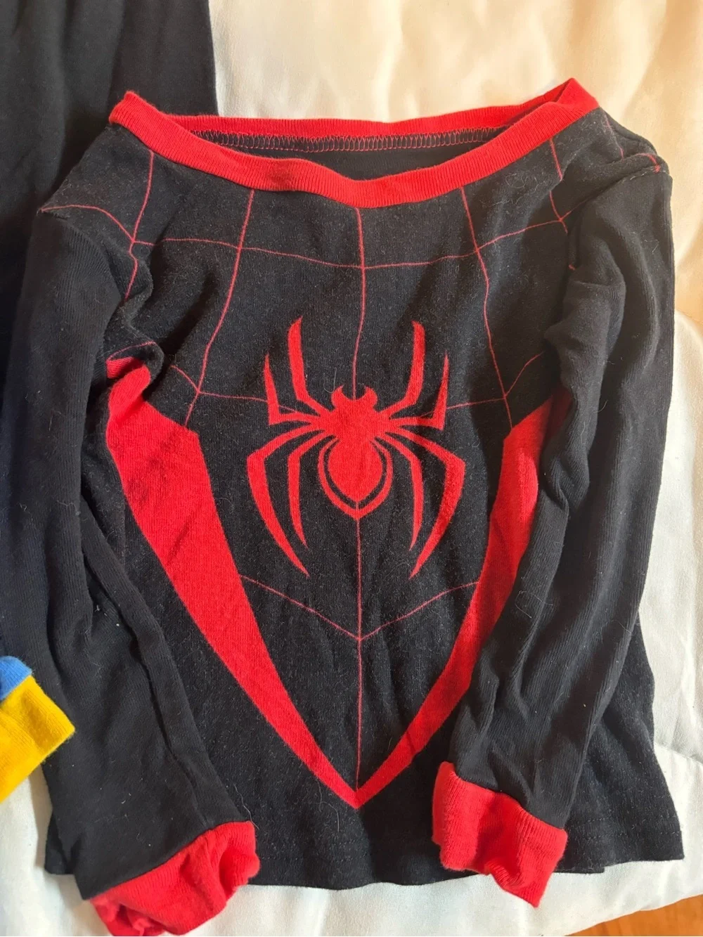 Set of 2 Marvel Kids Spider-Man and cocomelon Pajama Set - Blue, Black & Red 4T